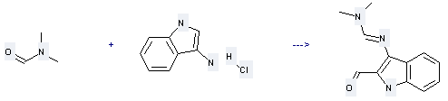 1H-Indol-3-amine,hydrochloride (1:1) can be used to produce N'-(2-formyl-1H-indol-3-yl)-N,N-dimethyl-formamidine